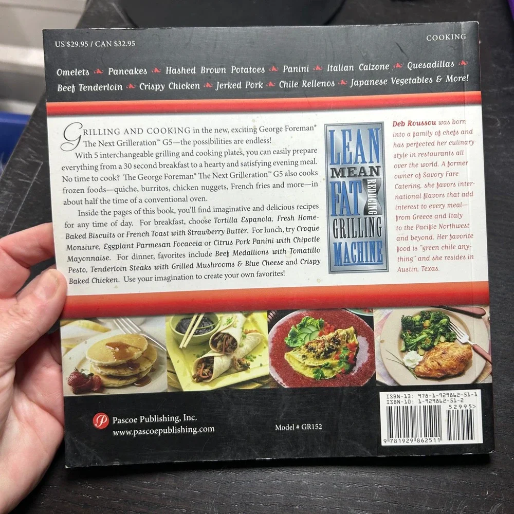 George Foreman G5 The Next Grilleration Cookbook Deb‎ Roussou GR152 Recipes Book
